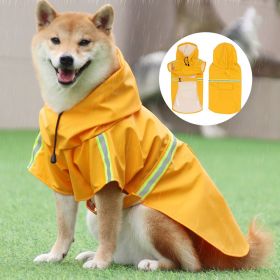 large and small dog raincoat cloak type reflective strip pet raincoat windproof rainproof dog hooded raincoat (colour: blue, size: L (3-5kg))