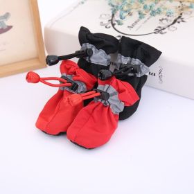 4pcs Dog Shoes; Large Pet Waterproof Chihuahua Anti-slip Boots Puppy Cat Socks Botas S/M/L/XL (Color: White, size: S)