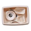 Pet Supplies Set Cat Kitten Dog Litter with Feeder Bowl and Litter Scoop