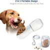 2 In 1 Dog Water Bottle, Leak Proof Portable Pet Water Bottle With Food Container, Outdoor Portable Water Dispenser For Dog, Puppy Supply For Walking