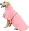 Dog Raincoats for Large Dogs with Reflective Strip Hoodie; Rain Poncho Jacket for Dogs